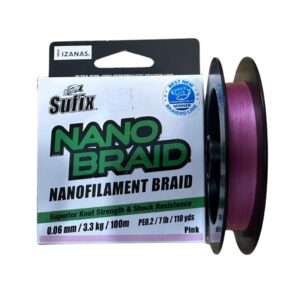 MULTIFILAMENTO SUFIX NANO BRAID ROSADO - 0.06 - 3.3 kg - 100mt