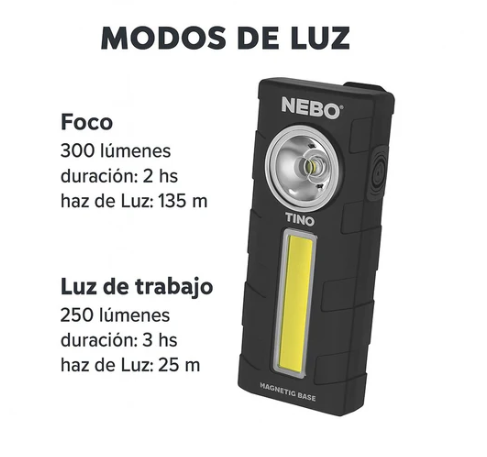 NEBO LINTERNA LED TINO 300 LUMENES - Imagen 4