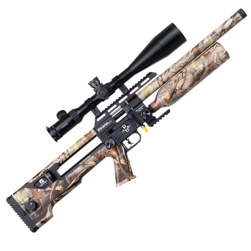 Rifle PCP Reximex Throne Generación 2 camuflado calibre 5.5 mm.