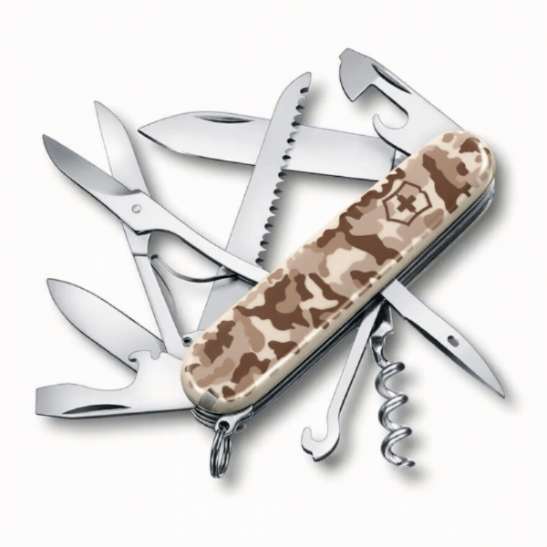 Navaja Victorinox Huntsman 91 mm 15 Funciones Beige/Café - Imagen 3