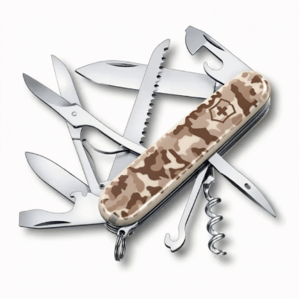 Navaja Victorinox Huntsman 91 mm 15 Funciones Beige/Café multifunción.