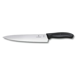 Cuchillo para trinchar SwissClassic color Negro. Hoja 22 cm. Victorinox 6.8003.22G