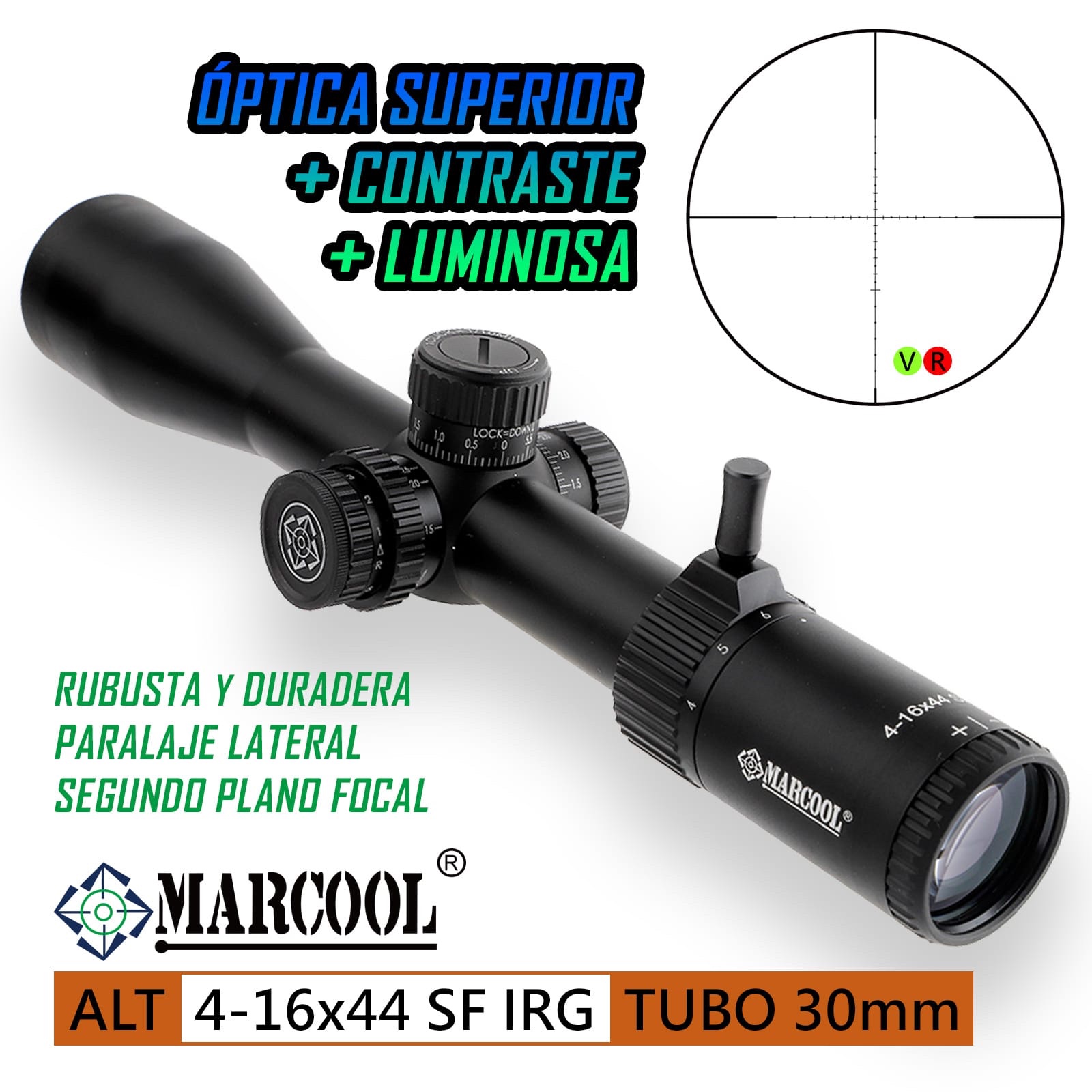KIT PCP STOEGER XM1 BULLPUP + MIRA TELESCOPICA MARCOOL 4-16X44 SF + BOMBIN 4 ETAPAS - Imagen 3