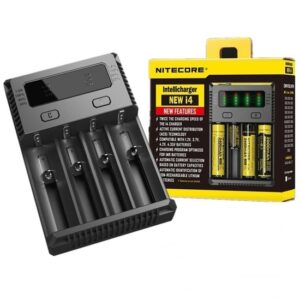 "Cargador Nitecore New i4 inteligente y portátil con 4 canales de carga rápida, compatible con baterías Li-ion, Ni-MH y Ni-Cd"