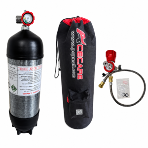 Kit Scuba Airmarket De 3 Litros + Base De Goma + Fill De Carga + Bolso