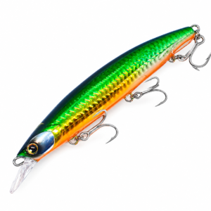 Señuelo Sugoi Flat Minnow 3 125S 25g Green Gold Minnow FM-009