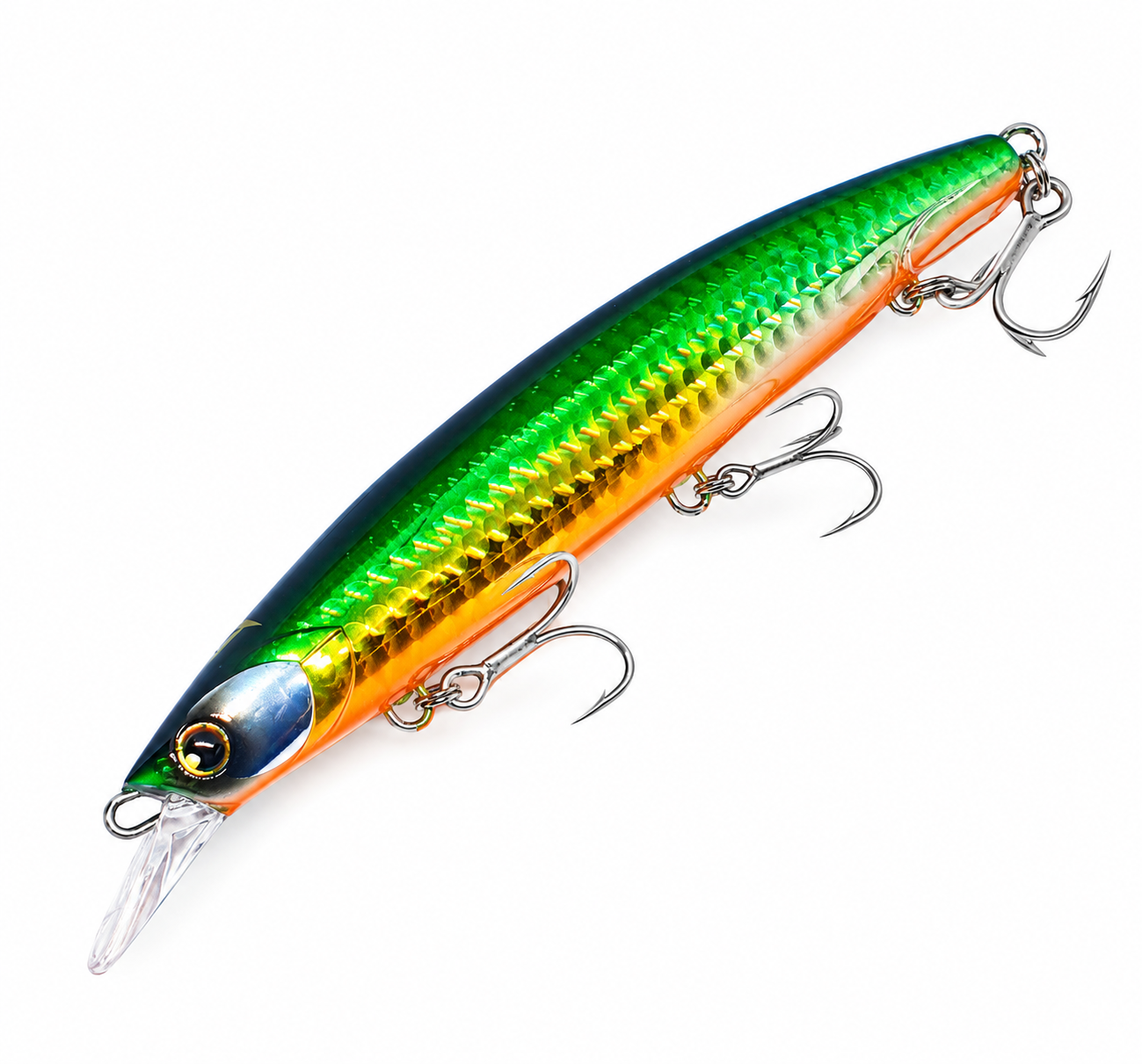 Señuelo Sugoi Flat Minnow 3 125S 25g Green Gold Minnow FM-009
